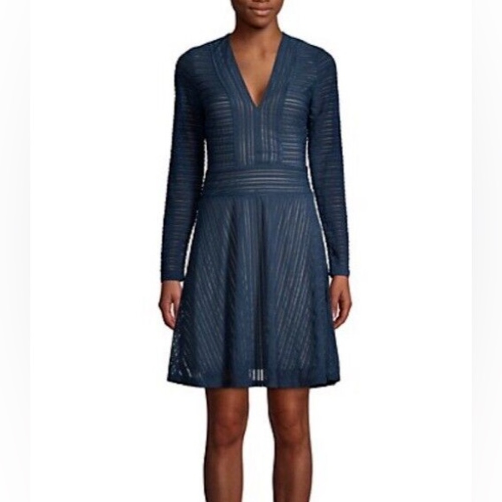 BCBGMaxAzria Navy Long Sleeve Dress y.